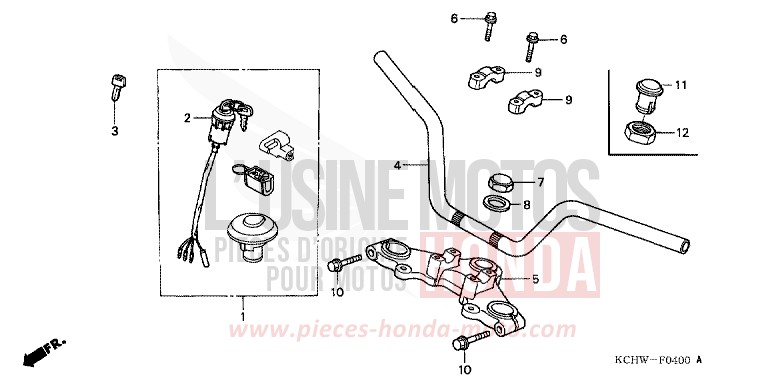 ROHRGRIFF/OBERE BRUECKE von CG125 ATESSA BLUE (PB162) von 1998
