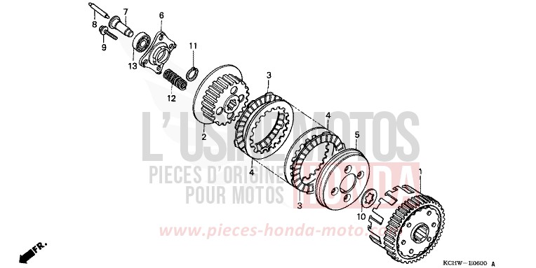 KUPPLUNG (1) von CG125 MAGNA RED (R201) von 1998