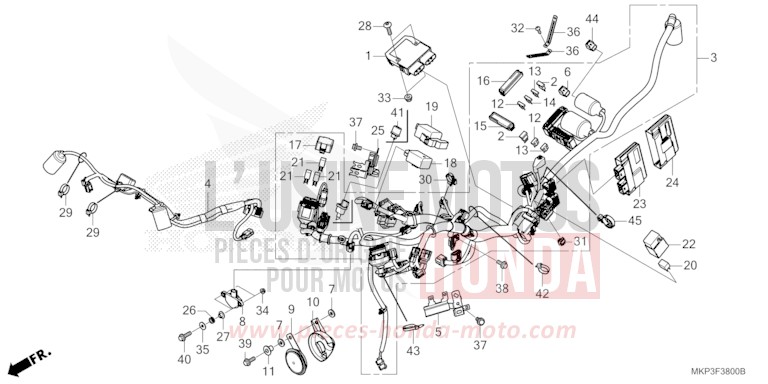 KABELBAUM von CBR500R MAT GUNPOWDER BLACK METALLIC (NH436) von 2022