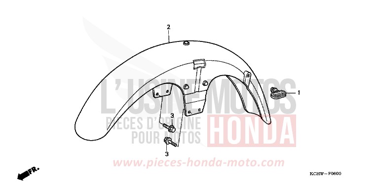 KOTFLUEGEL, VORNE von CG125 MAGNA RED (R201) von 1998