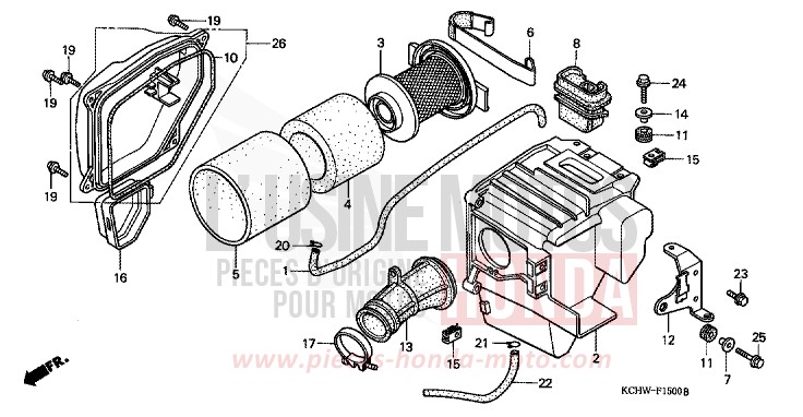 LUFTFILTER (1) von CG125 MAGNA RED (R201) von 1998