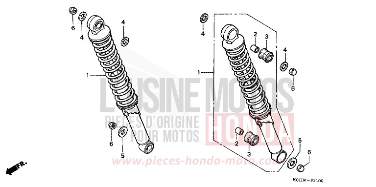 KISSEN, HINTEN von CG125 MAGNA RED (R201) von 1998