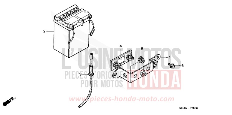 BATTERIE (1) von CG125 MAGNA RED (R201) von 1998