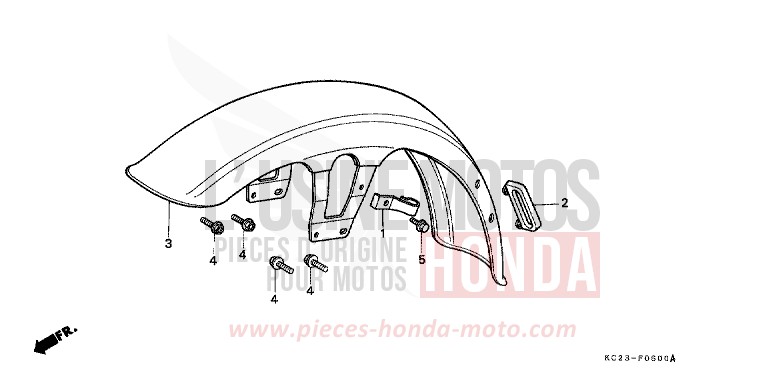 KOTFLUEGEL, VORNE von CM125C CANDY BOURGOGNE RED-U (R107) von 1982