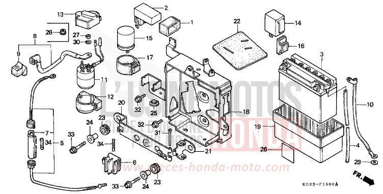 BATTERIE/C.D.I. EINHEIT von CM125C CANDY MUSE RED-U (R104) von 1982