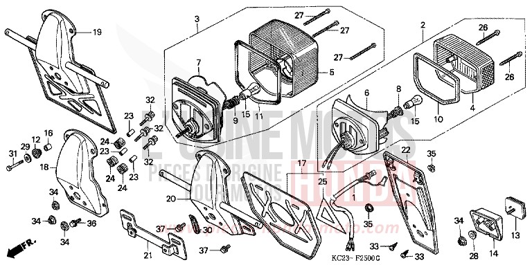 HECKLEUCHTE von CM125C CANDY ORCHID RED (R132) von 1982