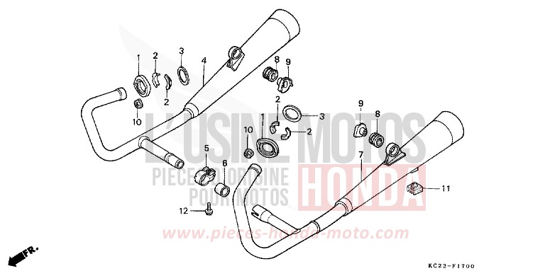ABGAS-SCHALLDAEMPFER von CM125C PEARL ATLANTIS BLUE (B142) von 1982