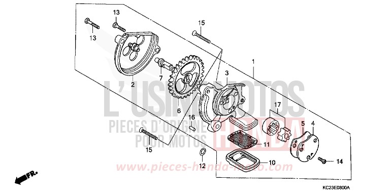 OELPUMPE von CM125C PURE BLACK (NH237) von 1982