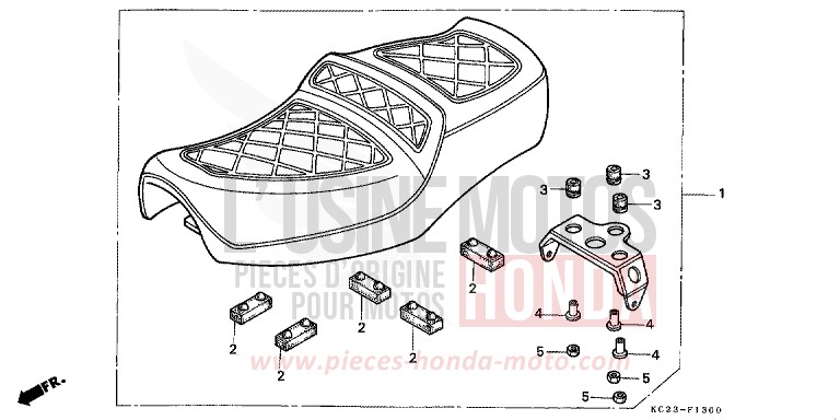 SITZ von CM125C PURE BLACK (NH237) von 1982
