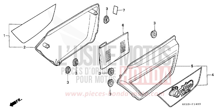 SEITENABDECKUNG von CM125C PURE BLACK (NH237) von 1982