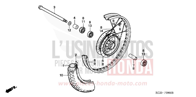 VORDERRAD (E/ED/F/G/SD/SW) von CM125C R104U (R104U) von 1982