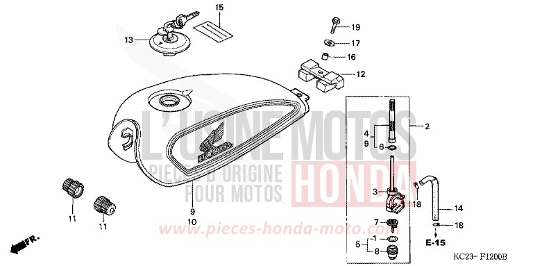 KRAFTSTOFFTANK von CM125C R104U (R104U) von 1982