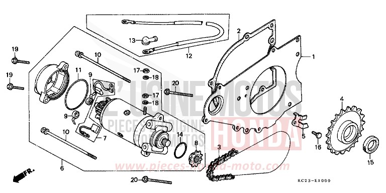 ANLASSER (1) von CM125C STERLINGSILBERMETALLIC-U (NH118) von 1982