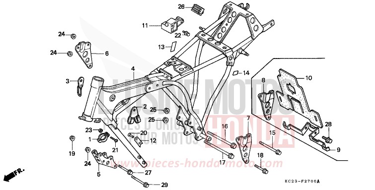 RAHMENKOERPER von CM125C STERLINGSILBERMETALLIC-U (NH118) von 1982