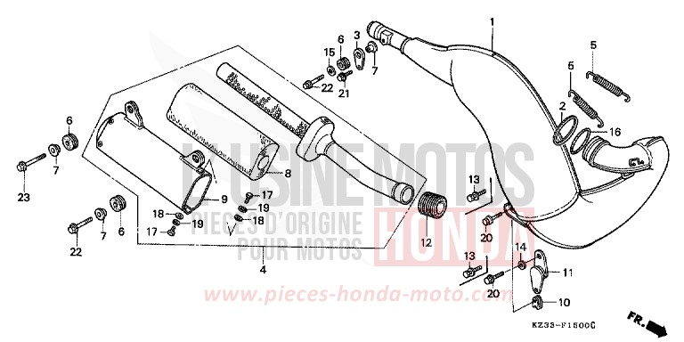 EXPANSIONSKAMMER von CR250R SHASTA WHITE (NH138) von 1990