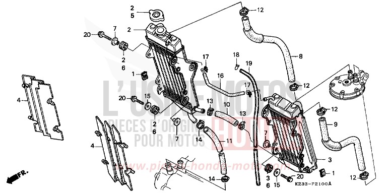KUEHLER von CR250R SHASTA WHITE (NH138) von 1991