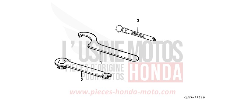 WERKZEUGE von CR500R FLASH RED (R119) von 1990