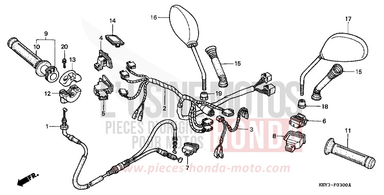 SCHALTER/KABEL von Pantheon ICE BLUE METALLIC (PB299) von 2001