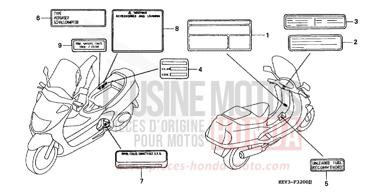 WARNETIKETT von Pantheon CYCLON BLUE METALLIC (PB221) von 2002
