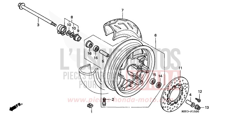 VORDERRAD von Pantheon FORCE SILVER METALLIC (NH411) von 2002