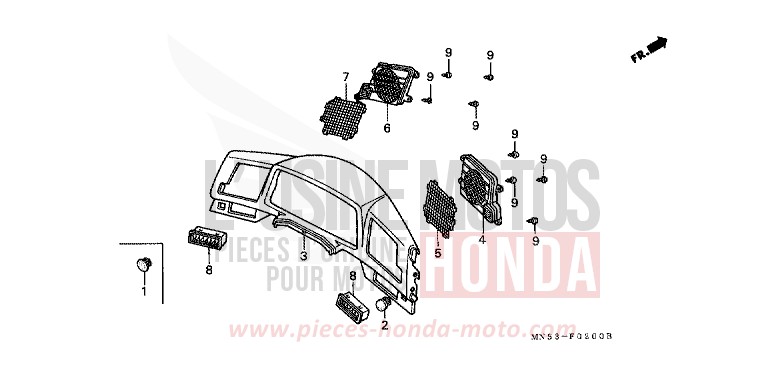 INSTRUMENTENTAFEL (GL1500J/K/L/AM/AN) von GL1800 SCHWARZ-Z (NH1ZD) von 1988