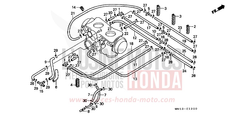 ROHRE (1) (GL1500J) von GL1800 MARTINI BEIGE METALLIC (YR149M) von 1988