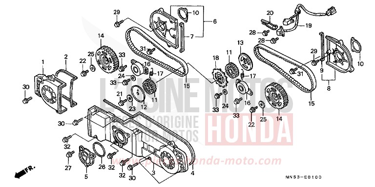 ABDECKUNG, VORNE/STEUERRIEMEN von GL1800 NH215B (NH215B) von 1988