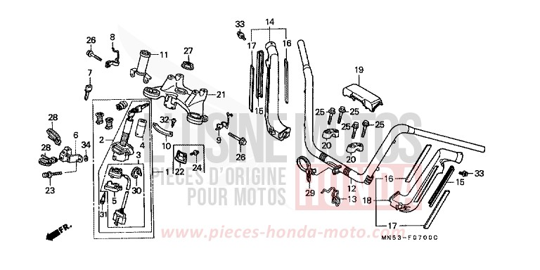 ROHRGRIFF/OBERE BRUECKE von GL1800 NH215B (NH215B) von 1988