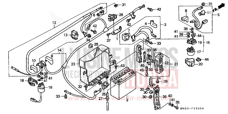BATTERIE (GL1500J/K) von GL1800 YR149N (YR149N) von 1988