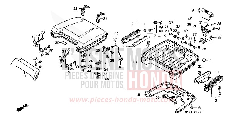 KOFFERRAUMBEHAELTER (2) von GL1800 YR149N (YR149N) von 1988