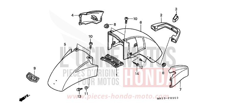 KOTFLUEGEL, VORNE von GL1800 MARTINI BEIGE METALLIC (YR149M) von 1989