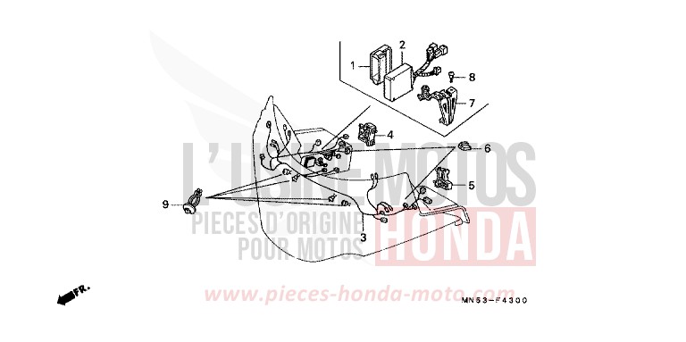 VERKLEIDUNG, KABELBAUM von GL1800 PB224D (PB224D) von 1989