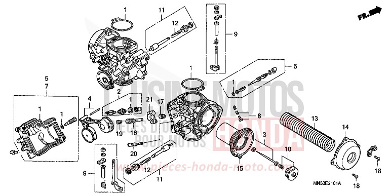 VERGASER (EINZELTEILE) von GL1800 PB192D (PB192D) von 1990