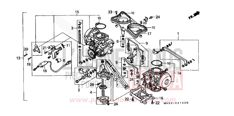 VERGASER (KOMPL.) von GL1800 R114J (R114J) von 1990