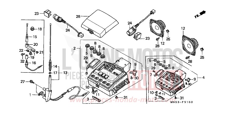 RADIOKASSETTE von GL1800 SUN FLASH GOLD METALLIC (YR126N) von 1990