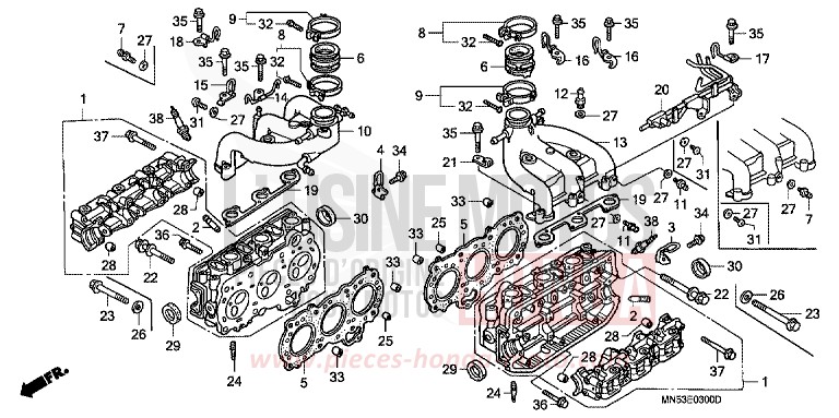 ZYLINDERKOPF von GL1800 R114J (R114J) von 1991