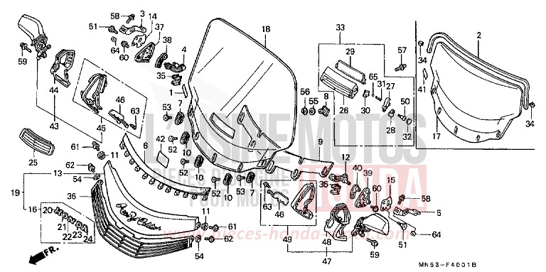 WIND SCREEN/RUECKSPIEGEL (GL1500SEM/SEN) von GL1800 R114J (R114J) von 1991
