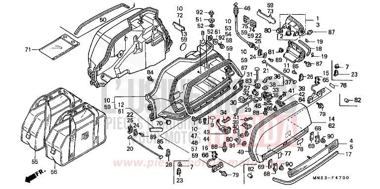 SATTELTASCHE von GL1800 B127H (B127H) von 1992