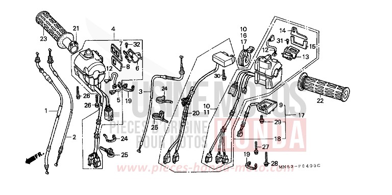 SCHALTER/KABEL von GL1800 PB224D (PB224D) von 1992