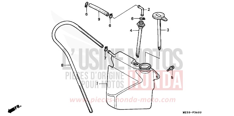 RESERVETANK von GL1800 PEARL ATLANTIS BLUE (B142) von 1993