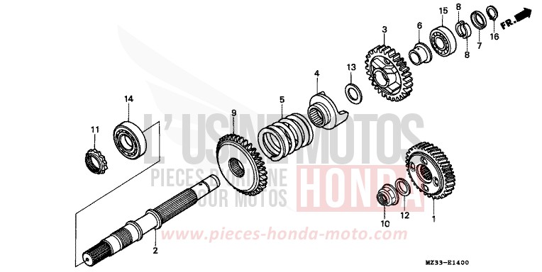 ANTRIEBSWELLE von GL1800 PEARL ATLANTIS BLUE (B142H) von 1993