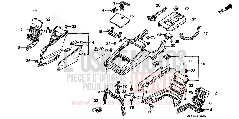 ABSCHIRMUNG von GL1800 PEARL ROYAL MAGENTA (RP151) von 1993