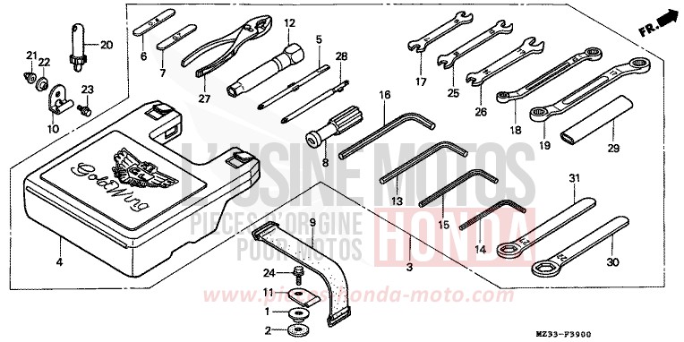WERKZEUGE von GL1800 PEARL SIERRA GREEN (G156G) von 1993