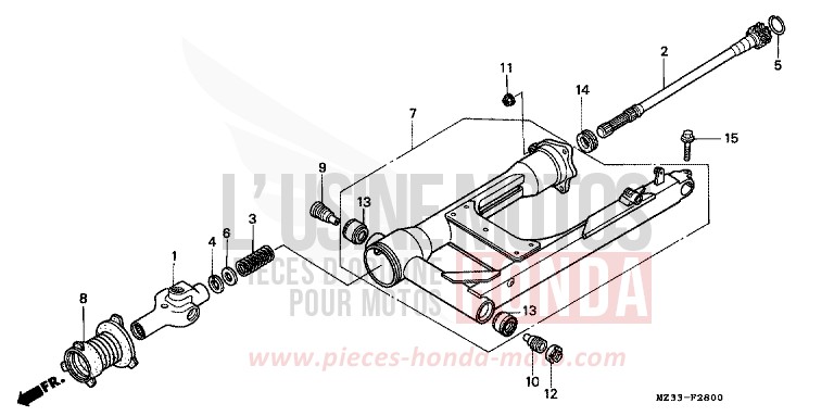 SCHWINGE von GL1800 PHANTOM GRAY METALLIC (NH215) von 1993