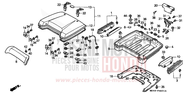 KOFFERRAUMBEHAELTER (G) von GL1800 PHANTOM GRAY METALLIC (NH215) von 1993