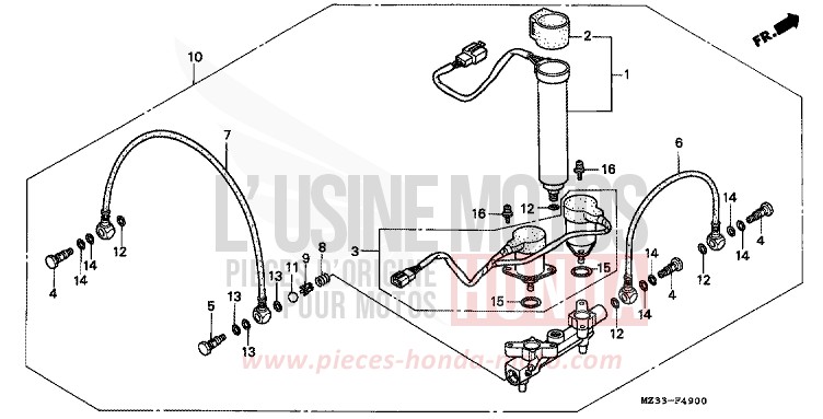 LUFTVERTEILER von GL1800 PHANTOM GRAY METALLIC (NH215) von 1993