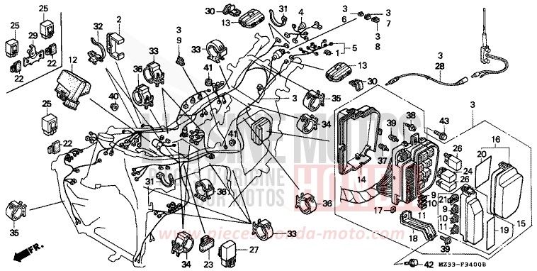 KABELBAUM von GL1800 BARBADOS BLUE (B134H) von 1994