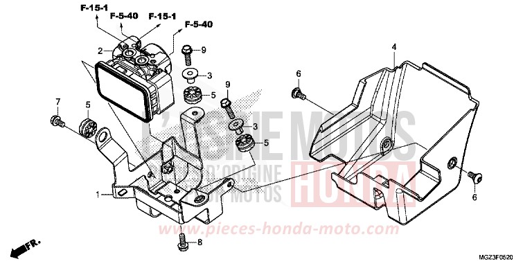 ABS-MODULATOR von CBR500R GRAPHITE BLACK (NHB01) von 2013