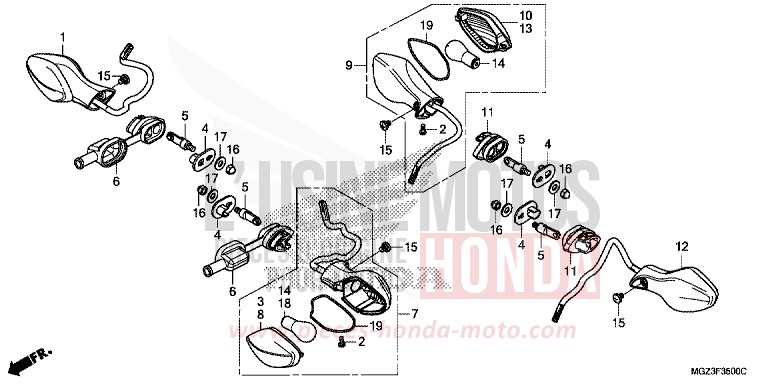 BLINKER von CBR500R GRAPHITE BLACK (NHB01) von 2013