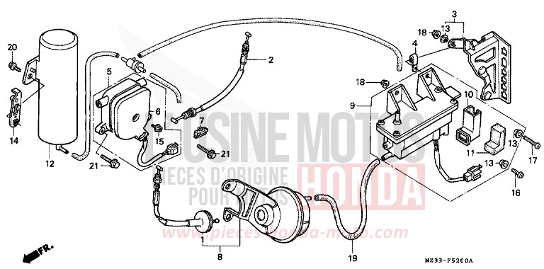 TEMPOMAT-VENTIL von GL1800 PEARL GLACIER WHITE (NH326E) von 1994